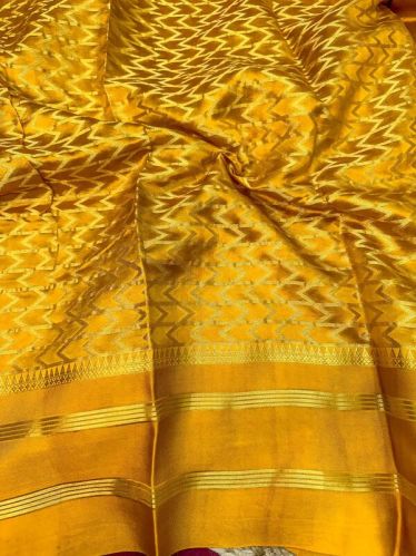 Yellow Mango Silk Banarasi Saree