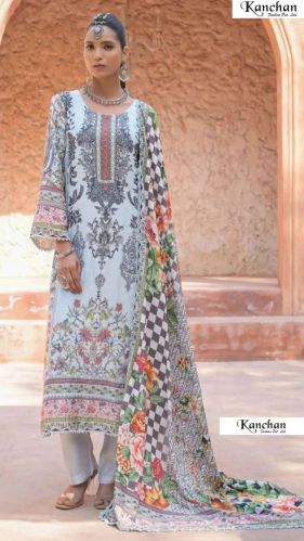 Mul Muslin Digital Print Ladies Unstitched Suit