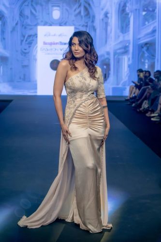 Pure Georgette Glisten Ruched Women Skirt Set XS, XL