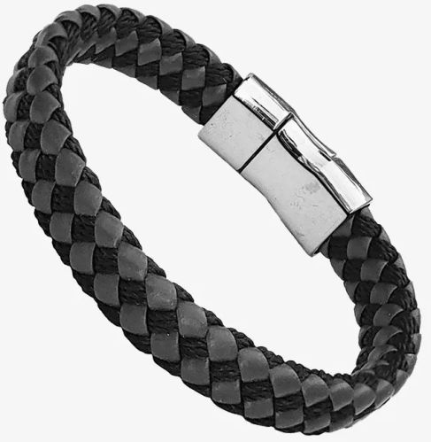 Braided Designer Mens Leather Bracelet, Dimension : 18 × 19 × 3 Cm