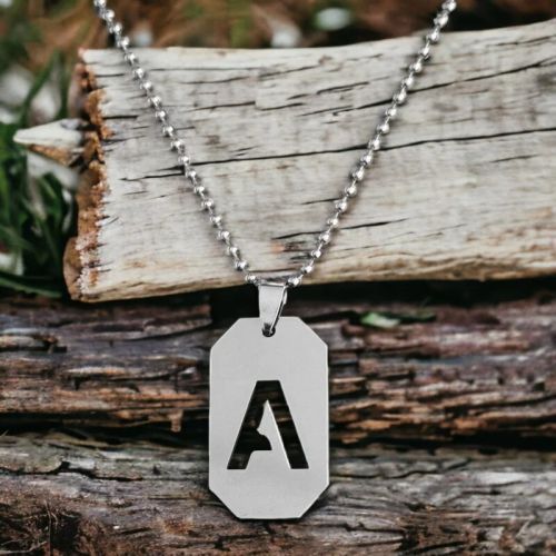 Initial Alphabet Letter Mens Pendant