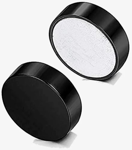 Mens Magnet Stud Earrings, Color : Matte Black