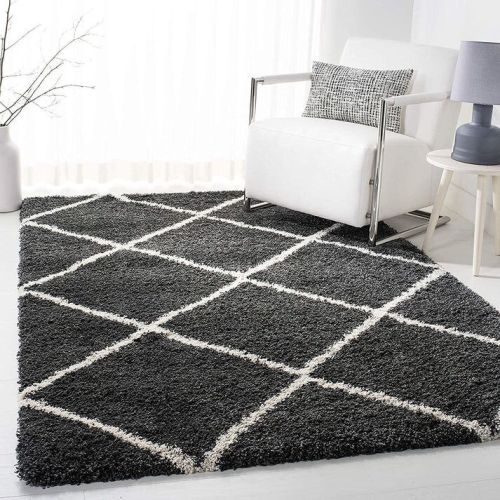 Black White Premium Soft Microfiber Carpet Multi Pal Size