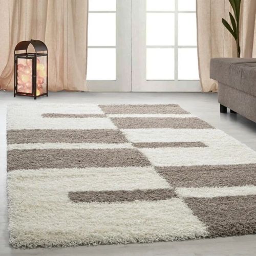 Ivory Beige Soft Touch Microfiber Hand Tufted Carpet