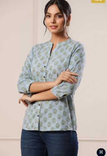 Maheen Ashika Hand Block Printed Short Top