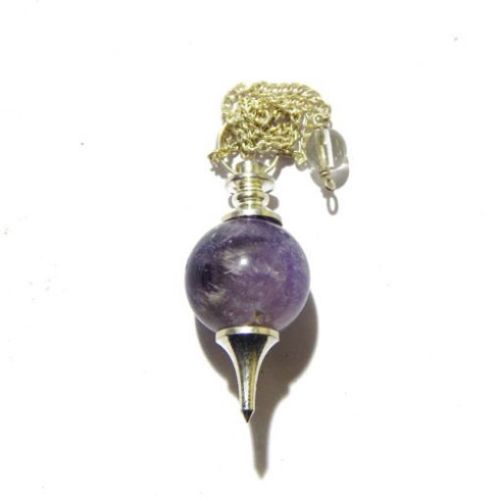 Amethyst Dowsing Pendulum, Color : Purple