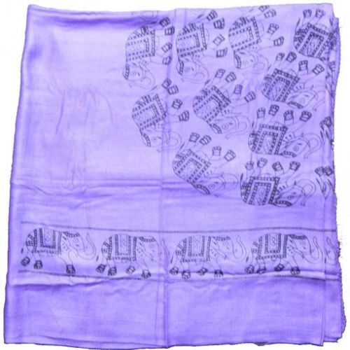 Polyester Large Size Elephant Printed Stole 200 Cm X 100 Cm