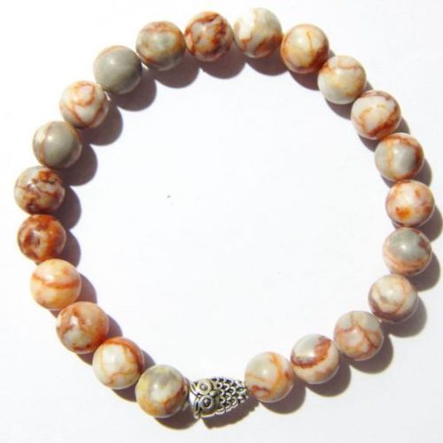 Meat Jasper Bracelet, Specialities : Made with 8mm Gemstone Beads