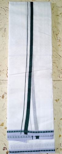Green Boundary Pure White Cotton Towel