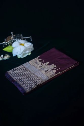 Shambhavi Kashi Ghat Weaving Pure Banarasi Saree with Zari Work