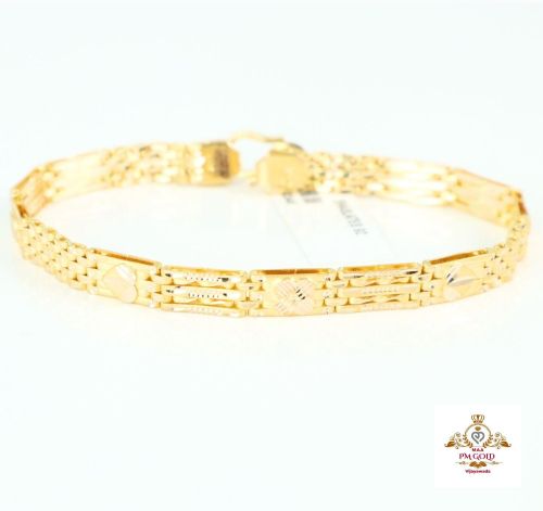 22 Kt Mens Gold Bracelet Br007