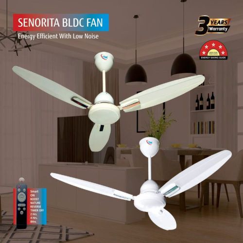 Ltm Senorita 3 Blade BLDC Ceiling Fan, Color : White For Air Cooling