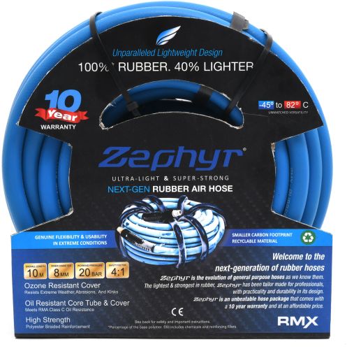 Zephyr Rubber Air Hose 8mm X 50m Without Fittings (ZA0850WF)