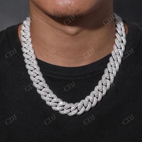 18mm S925 Moissanite Miami Cuban Link Chain