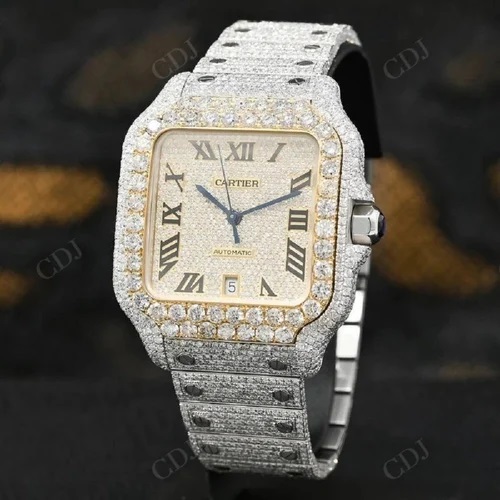 40MM Full Dial Iced Out Moissanite Diamond Watch