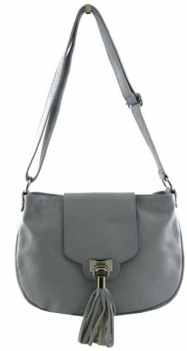 Ladies Grey Leather Clutch Bag, Technics : Handmade