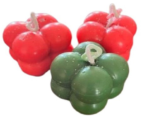 Plain Polished Soy Wax Mini Bubble Candle, Color : Multicolor