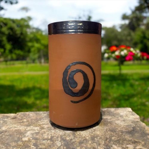 Claycloud Natural Clay Traditional Terracotta Glazed Glass 400 Ml