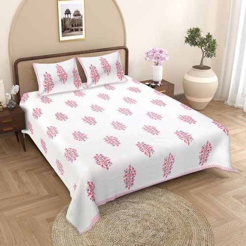 Jaipurbedsheetwala Cotton Printed King Size Bedsheet 108x108 For Home