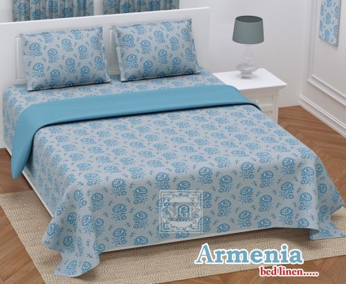 Sanganeri Print Bed Sheets .