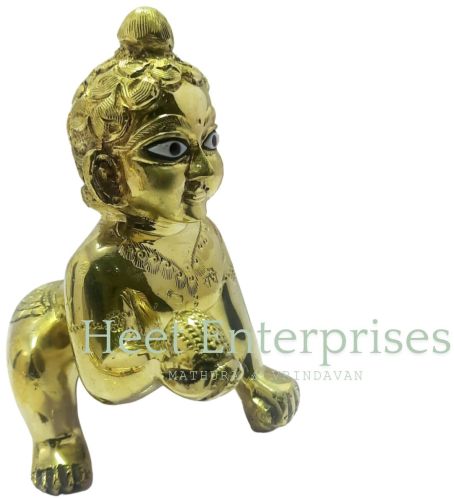 Praybox Printed Metal Plain Laddu Gopal Statue 4feet, 2feet