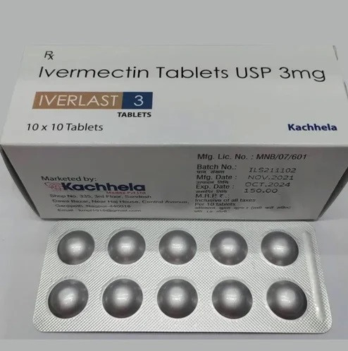 Iverlast Ivermectin 3mg Tablets, Color : White