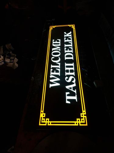 LED Signboard Polished Aluminium ACP Sign Board, Color : Customize