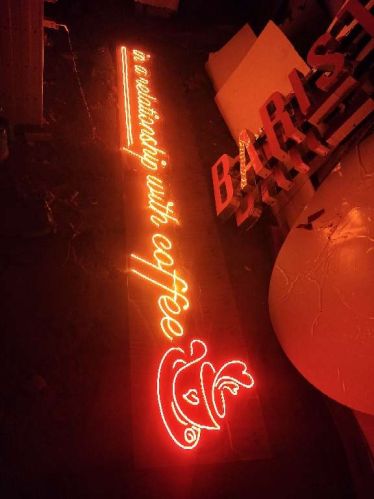 Electric Plastic LED Neon Signboard, Color : Blue