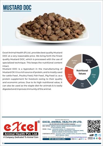 Mustard De Oiled Cake, Color : Brown, Packaging Size : 50 Kg