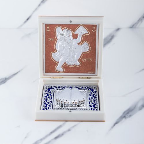 999 Silver Hanuman Ji with Charan Idol