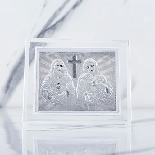 Plain Plastic 999 Silver Jesus Frame 8x6inch, 4x6 Inch