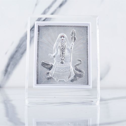 Plain Plastic 999 Silver Khodiyar Maa Frame 4x6 Inch