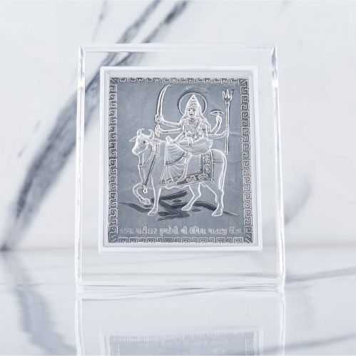 Plain Plastic 999 Silver Umiya Maa Frame 4x6 Inch