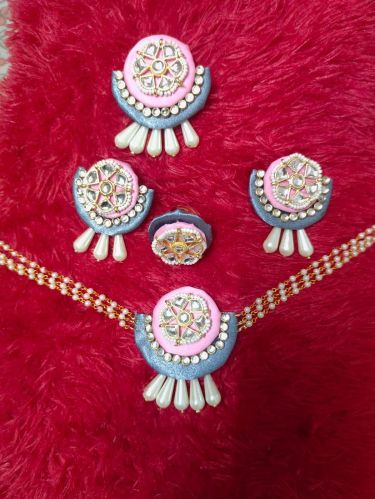 Ladies Indian Loreal Necklace Set, Color : Multicolor Party Wear