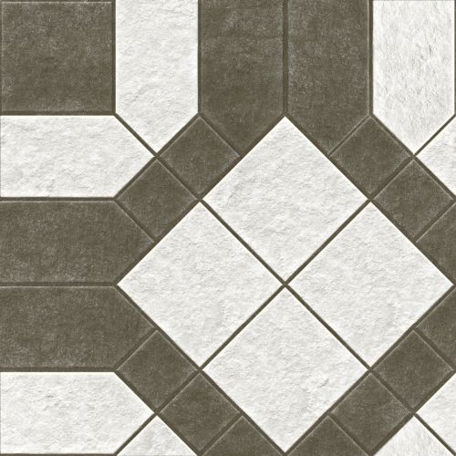 400X400mm BDP Geometric Charcoal Grey Floor Tile