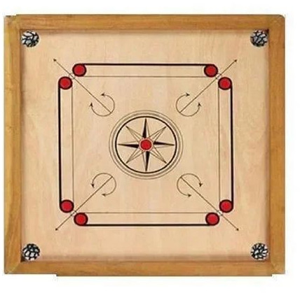 Printed Polished Wooden Carrom Board, Color : Brown Multi Sizes
