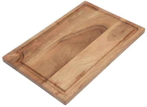 Wool Finished Acacia Wood Chopping Board, Shape : 14x9x0.59