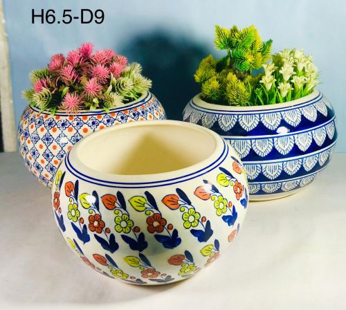 Plain F203 Ceramic Flower Pot Modern