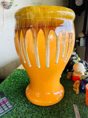 F233 Ceramic Flower Pot, Color : Yellow Modern