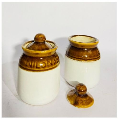 Plain J003 Ceramic Jar, Capacity : 500gm for Pickle