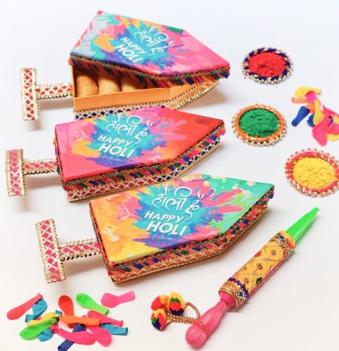 Cardboard Holi Sweet Box, Color : Multicolor Fordable