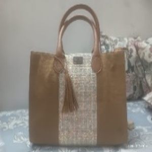 Cotton Fancy Handbag, Color : Brown Standard