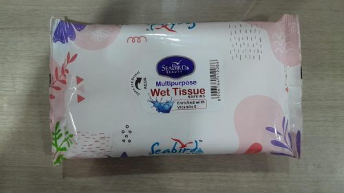 Seabird 40 GSM Paper Face Wipes, Color : White for Baby Care, Cleaning