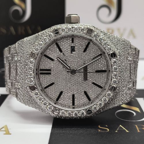 Attractive Hip Hop Diamond Watch Party Wear, Casual Wear