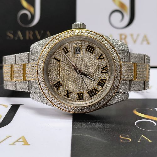 Customized Vvs Moissanite Diamond Watch, Gender : Men