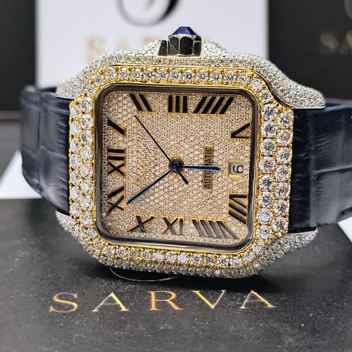 Golden Hip Hop Vvs Moissanite Diamond Watch