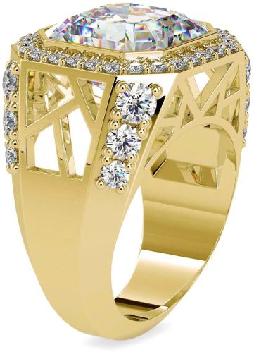 Polished Solid Gold Diamond Ring, Color : Golden, Gender : Unisex