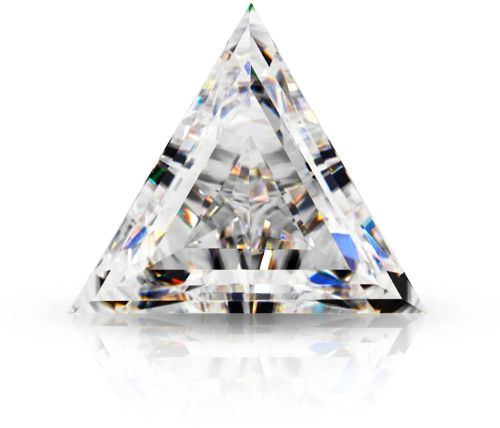 Polished Triangle Cut Moissanite Diamond, Packaging Type : White