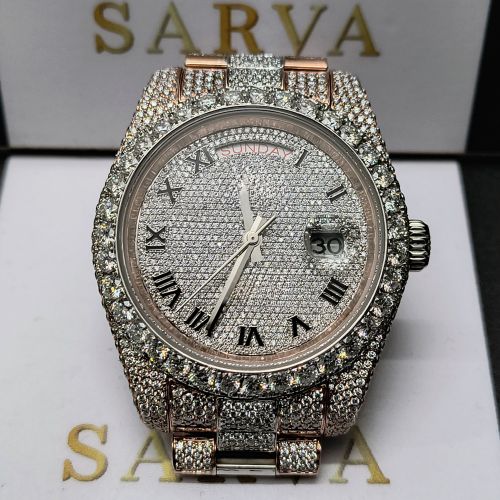 Vvs Moissanite Diamond Watch, Gender : Men, Display Type : Analog