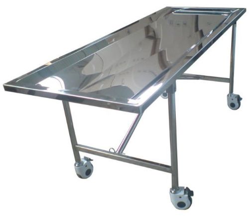 Polished Stainless Steel Dead Body Trolley Modern